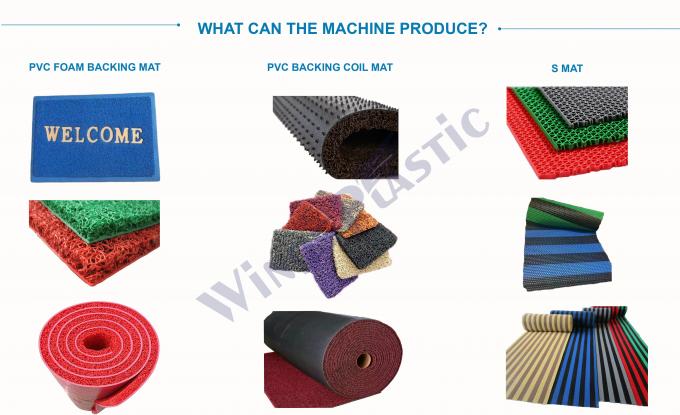 플라스틱 PVC 단일 컬러 코일 매트 제조 기계 플라스틱 자동차 매트 생산 장비 0