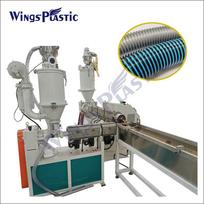 선상저밀도폴리에틸렌 에바 플라스틱 파이프 압출 라인 나선형은 Hdpe 파이프 성형기 기계를 주름지게 했습니다