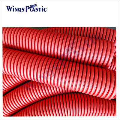 DWC HDPE 파이프 공장 중벽 파형관 압출 라인 180 kg/H