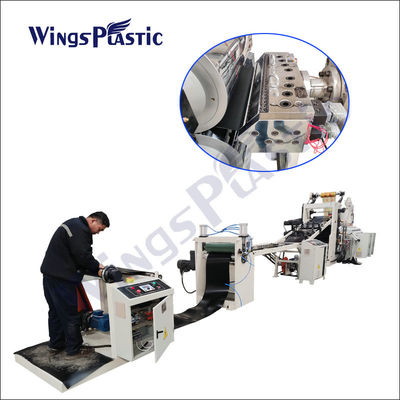 단일 스크류 플라스틱 시트 압출기 기계 HDPE ＬＤＰＥ는 PVC 시트 성형기를 허리를 삐게 합니다