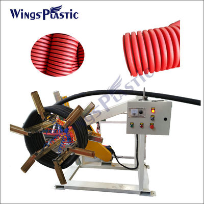 PVC HDPE DWC 파이프 성형기 플라스틱 Pe 이중도관편풍량방식 압출 라인