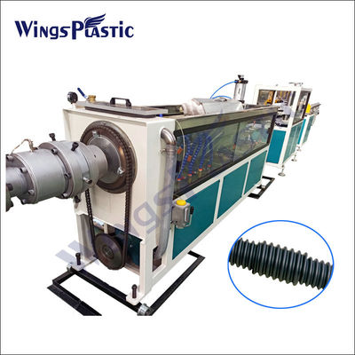 PLC PE 포스트 텐션 나선형 플라스틱 코러브 파이프 제조 기계 105kw 350kg/H
