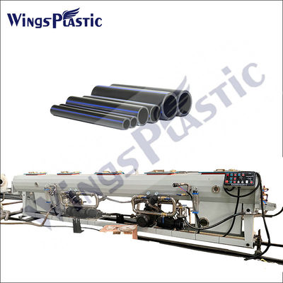 11-37kw 주 모터 전력 HDPE 파이프 엑스트루더 기계 18-36kw 난방 전력