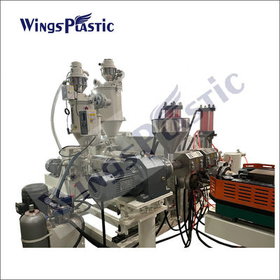 PE 듀얼 월 코러브 파이프 엑스트루더 직경 40-110mm 공기 팬 물 냉각