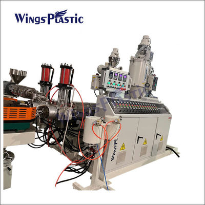 고속 HDPE 이중 벽 류류 파이프 생산 라인 플라스틱 추출기 DWC 파이프 제조 기계