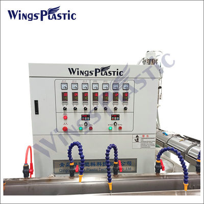 PVC 섬유로 강화 된 튜브 추출 라인 플라스틱 기계 / PVC 정원 튜브 파이프 제조 기계